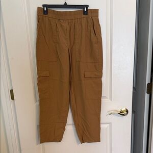 A New Day Women’s Cargo Ankle Length Jogger Pants camel Brown Large